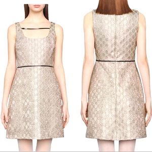 Gucci GG Heritage Logo Metallic Embroidered Lamé Mini Dress 2020 Season